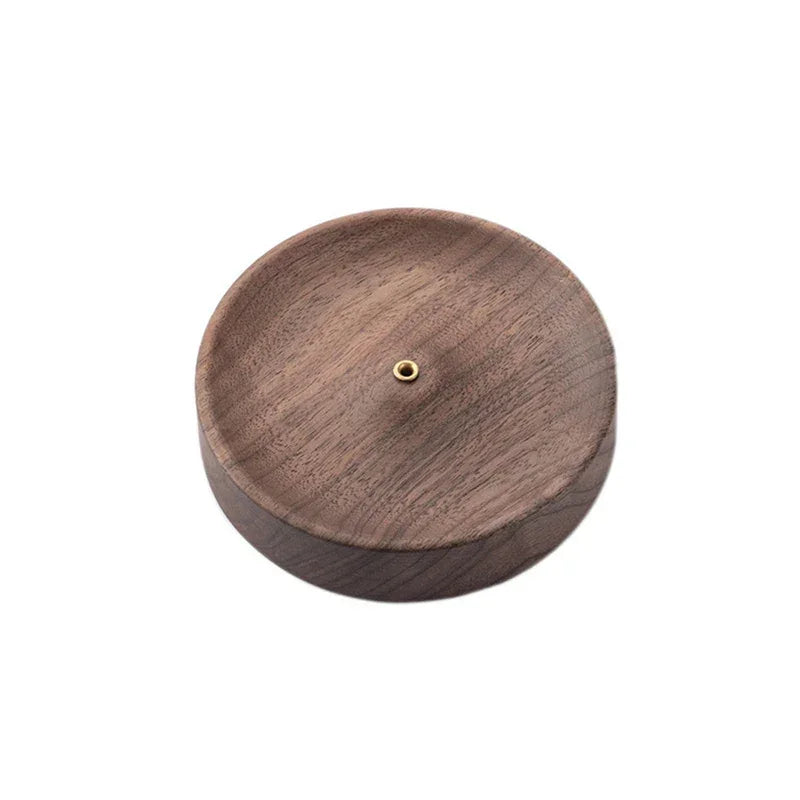 9cm Black Walnut Incense Holder with Ash Catcher – view 15
