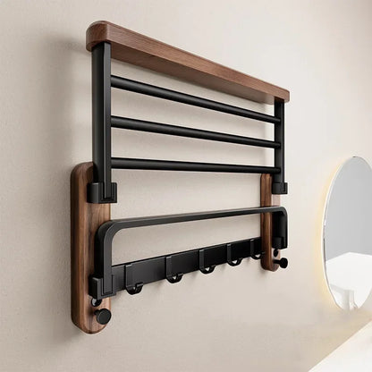Walnut Wood Bathroom Accessory Collection