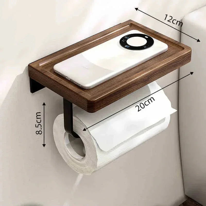 Walnut Wood Bathroom Accessory Collection – view 7