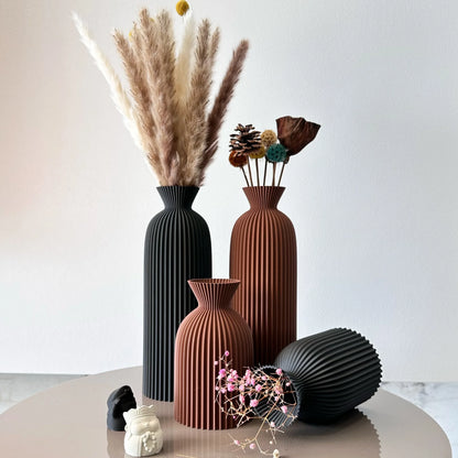 2-Piece Wavy Decorative Vase Set – 5 Colours – view 6