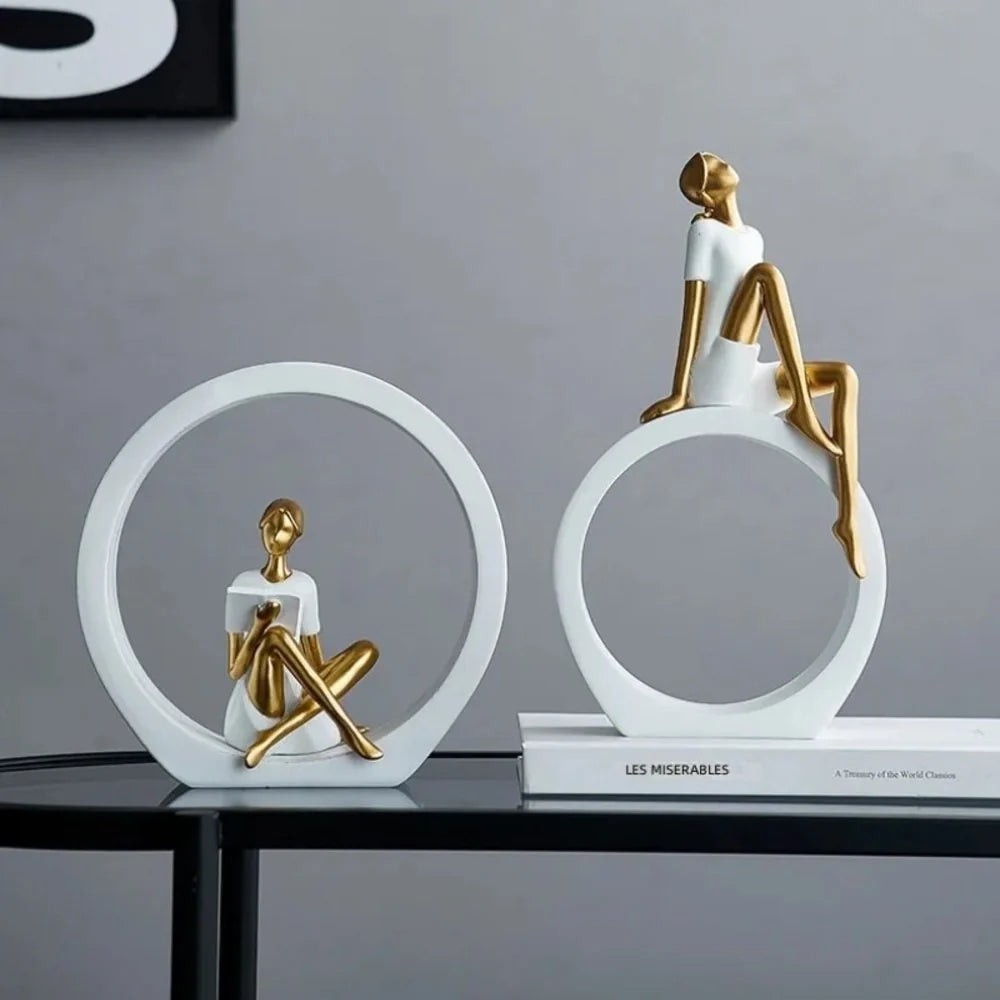 White Abstract Resin Sculpture – Design A or B