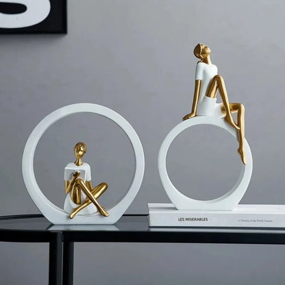 White Abstract Resin Sculpture – Design A or B