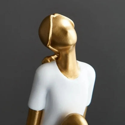 White Abstract Resin Sculpture – Design A or B – view 2