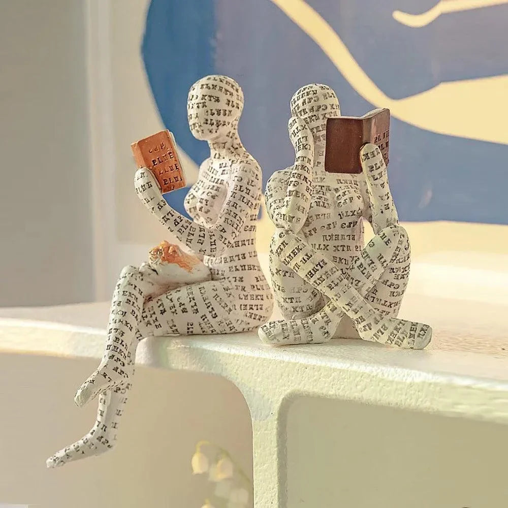 White Abstract Resin Sculpture Collection – view 3