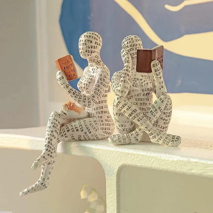 White Abstract Resin Sculpture Collection – view 3