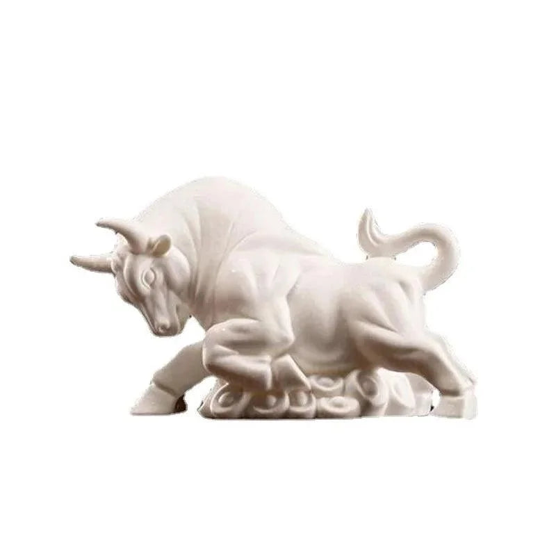 White Bull Resin Figurine – view 6
