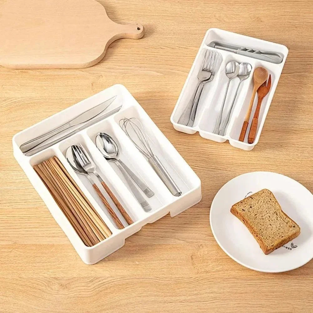 White Cutlery Drawer Organiser – 2 Sizes – view 2