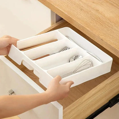 White Cutlery Drawer Organiser – 2 Sizes – view 4