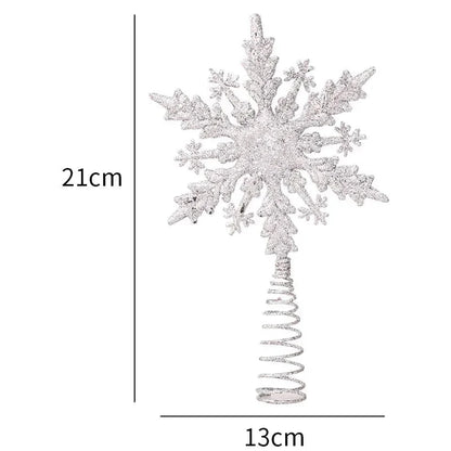 White Glitter Christmas Tree Topper Star – view 3