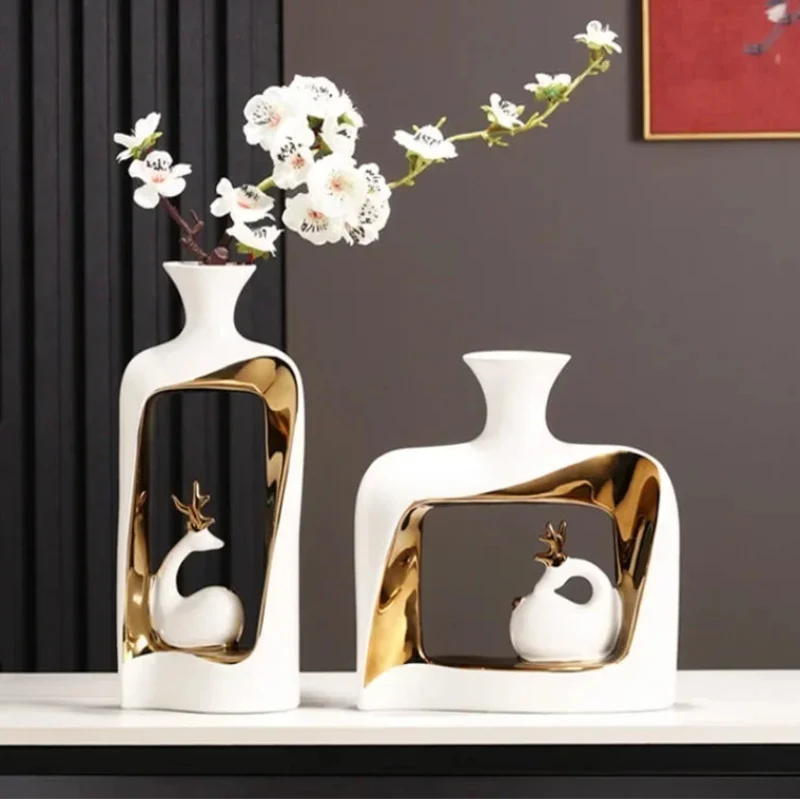 White Modern Ceramic Vase – Design A or B
