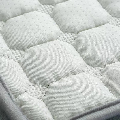White Plush Check Non-Slip Sofa Protector – view 2