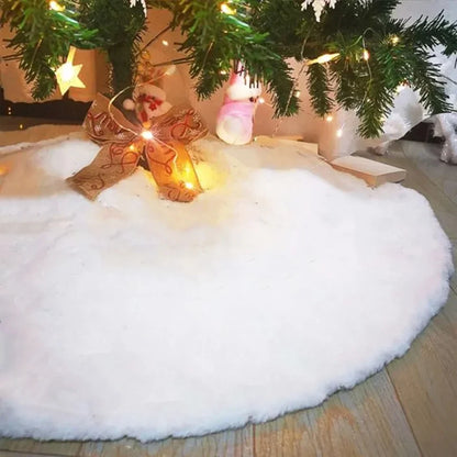 White Plush Christmas Tree Skirt – 78cm, 90cm or 122cm – view 8