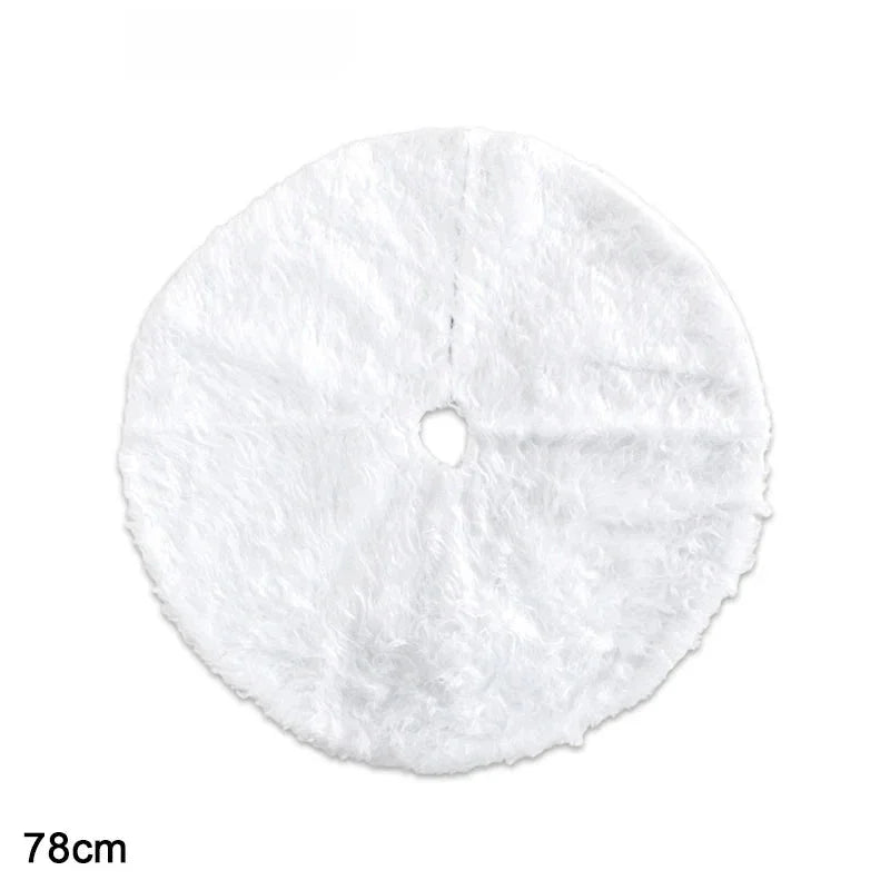 White Plush Christmas Tree Skirt – 78cm, 90cm or 122cm – view 11