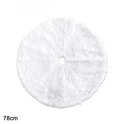 White Plush Christmas Tree Skirt – 78cm, 90cm or 122cm – view 11