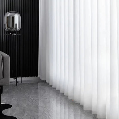 White Sheer Voile Curtain Panel with Eyelets – view 2