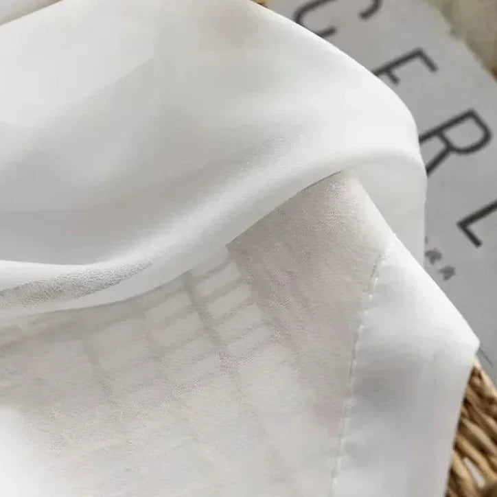 White Sheer Voile Curtain Panel with Eyelets – view 7
