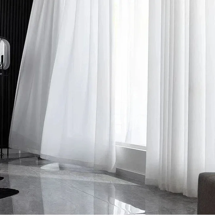 White Sheer Voile Curtain Panel with Eyelets – view 8