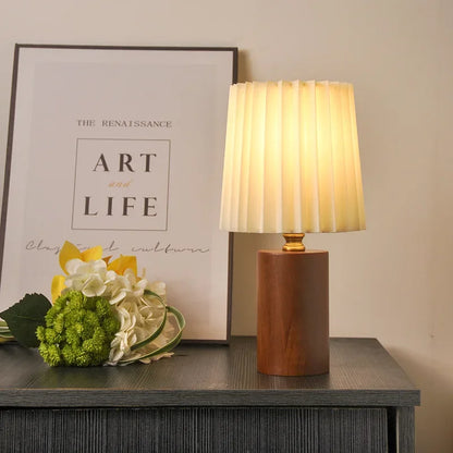 Wood and Bamboo Tri-Colour LED Table Lamp