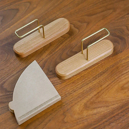 Wood Coffee Filter Holder with Stainless Steel Hook – view 5