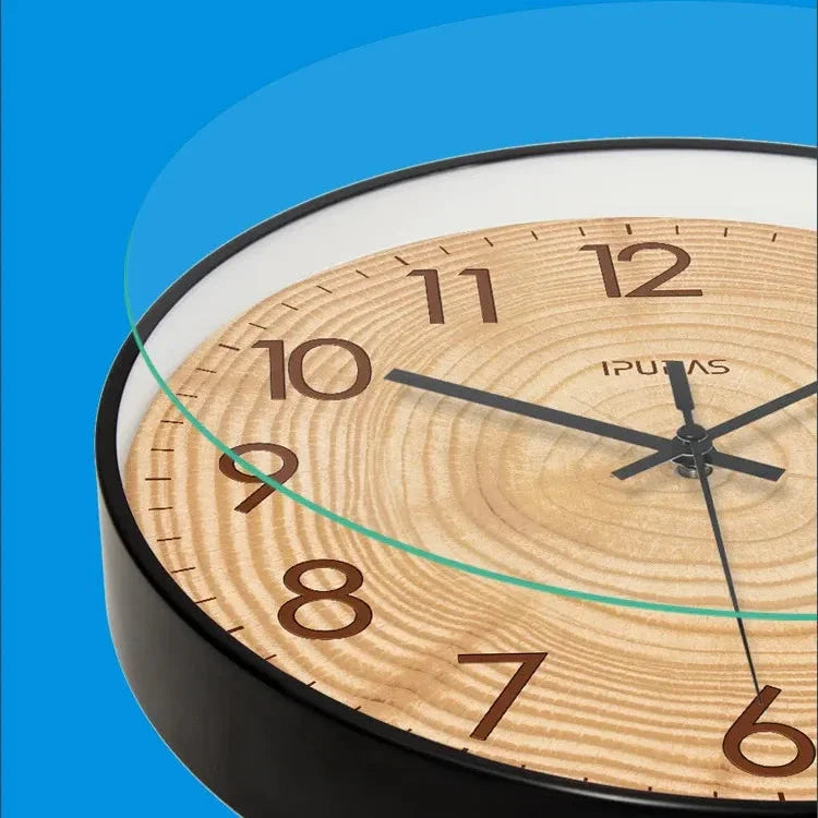 30.5cm Wood-Effect Silent Sweep Wall Clock – 6 Styles – view 4