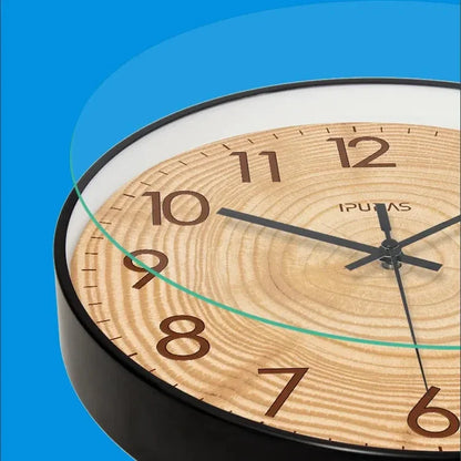 30.5cm Wood-Effect Silent Sweep Wall Clock – 6 Styles – view 4