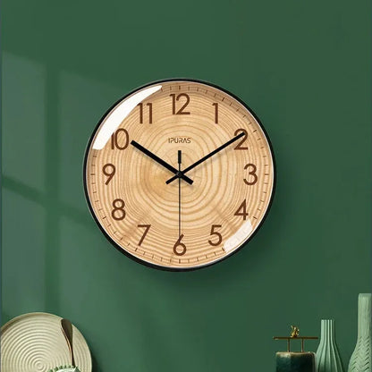 30.5cm Wood-Effect Silent Sweep Wall Clock – 6 Styles – view 5