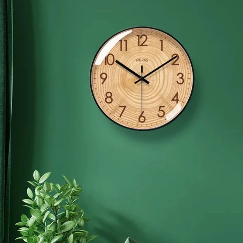 30.5cm Wood-Effect Silent Sweep Wall Clock – 6 Styles – view 7
