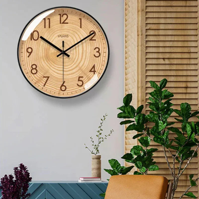 30.5cm Wood-Effect Silent Sweep Wall Clock – 6 Styles – view 8
