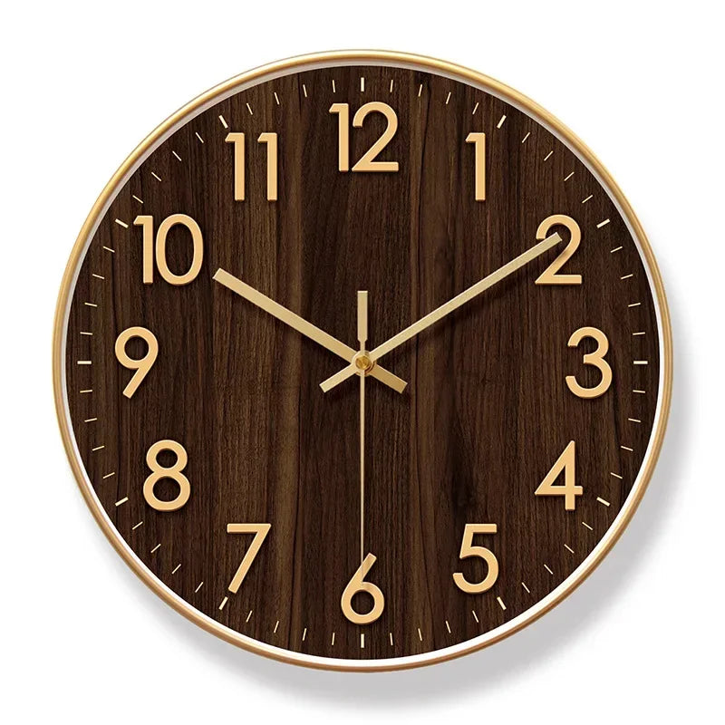 30.5cm Wood-Effect Silent Sweep Wall Clock – 6 Styles – view 16