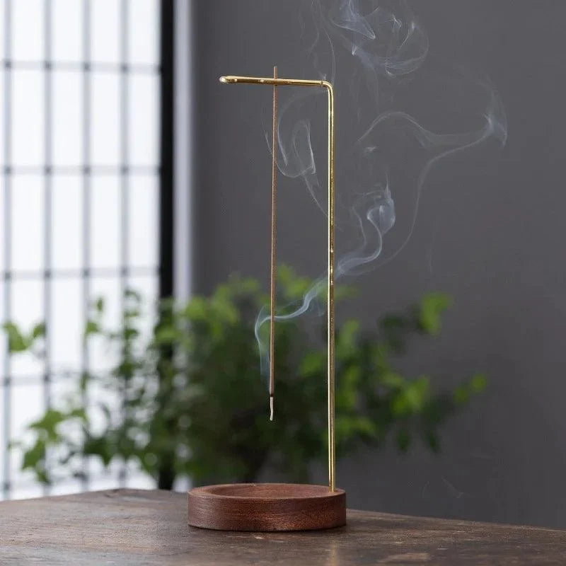 Wood & Metal Inverted Incense Holder – view 2