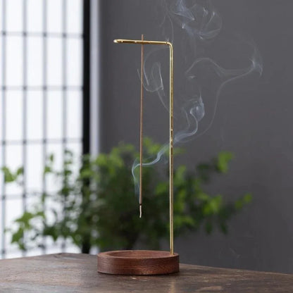 Wood & Metal Inverted Incense Holder – view 2