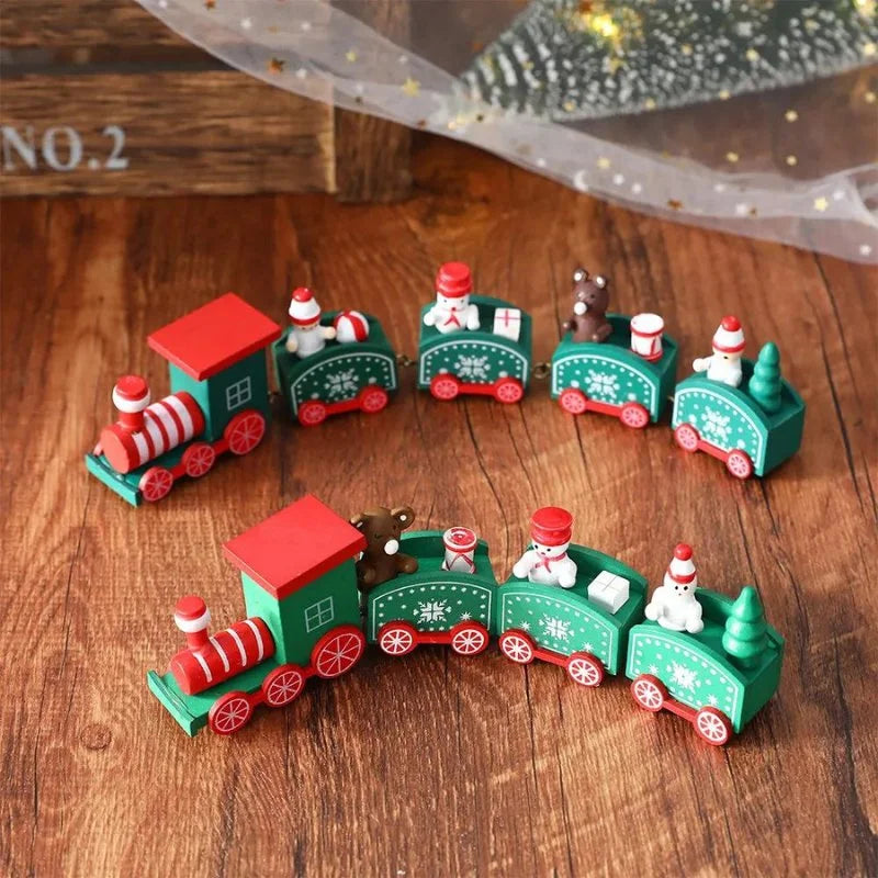 Wooden Christmas Train Table Decoration – 3 Colours