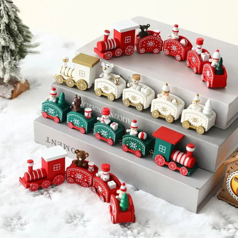 Wooden Christmas Train Table Decoration – 3 Colours – view 2