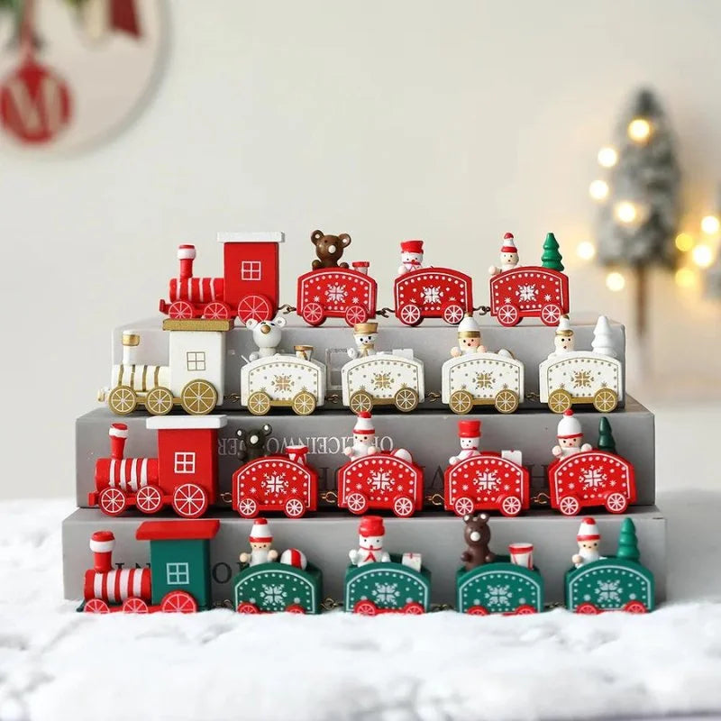 Wooden Christmas Train Table Decoration – 3 Colours – view 3