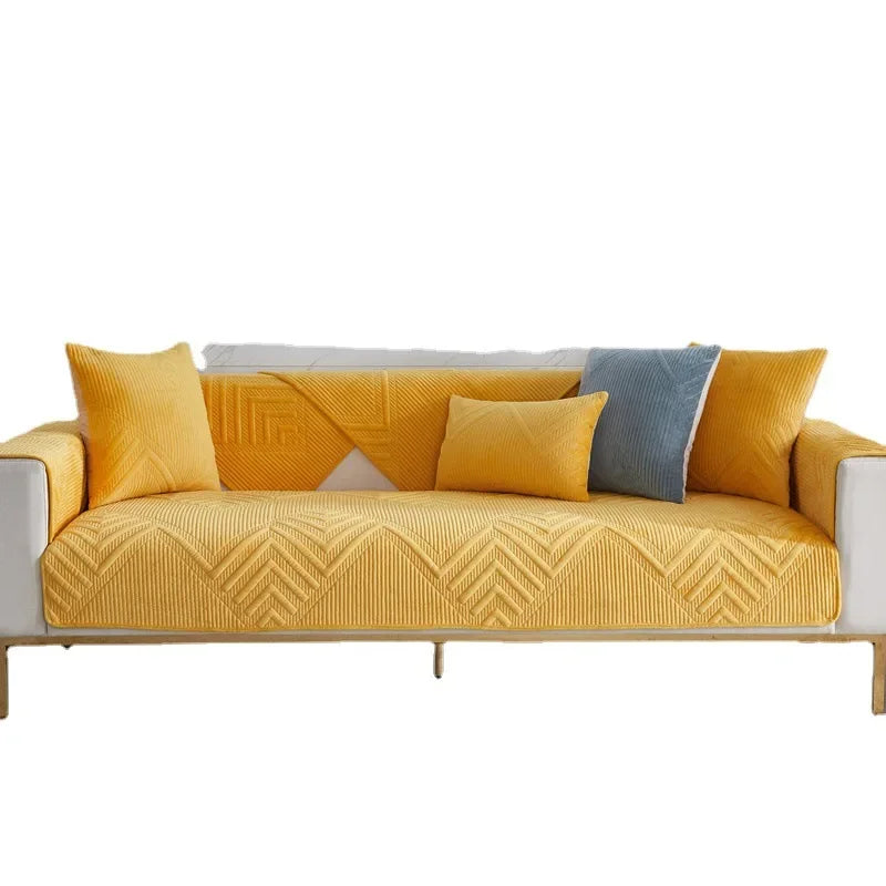 Yellow 500gsm Padded Non-Slip Sofa Protector – view 2