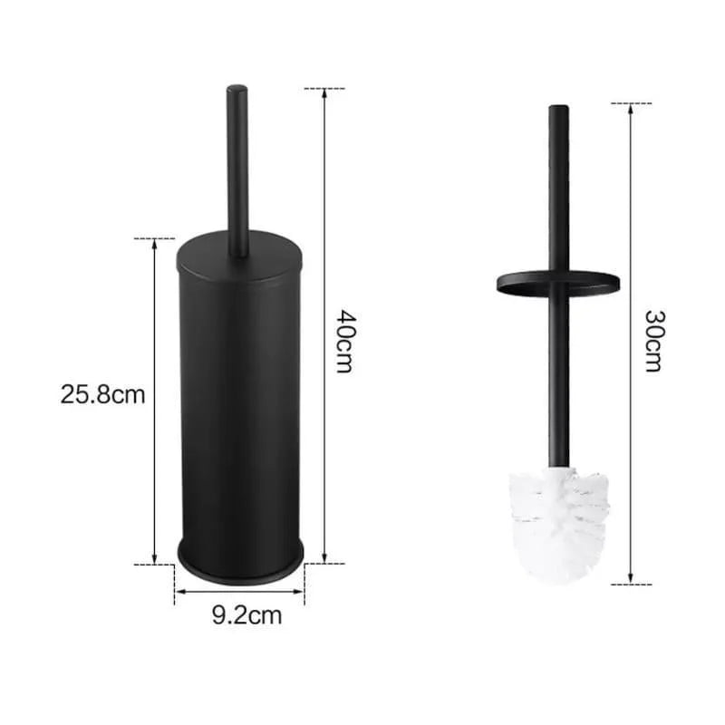 Toilet Brush Set – Aluminium, with Holder