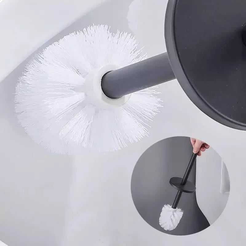 Toilet Brush Set – Aluminium, with Holder
