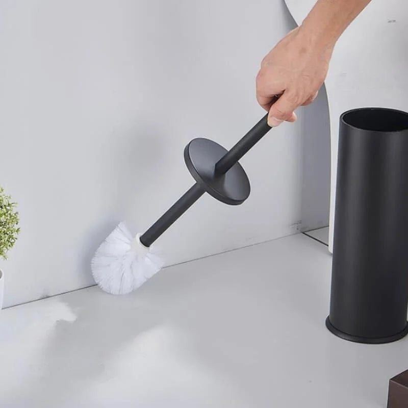 Toilet Brush Set – Aluminium, with Holder