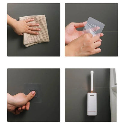 Toilet Brush Set – Flexible Silicone, Ventilated Holder