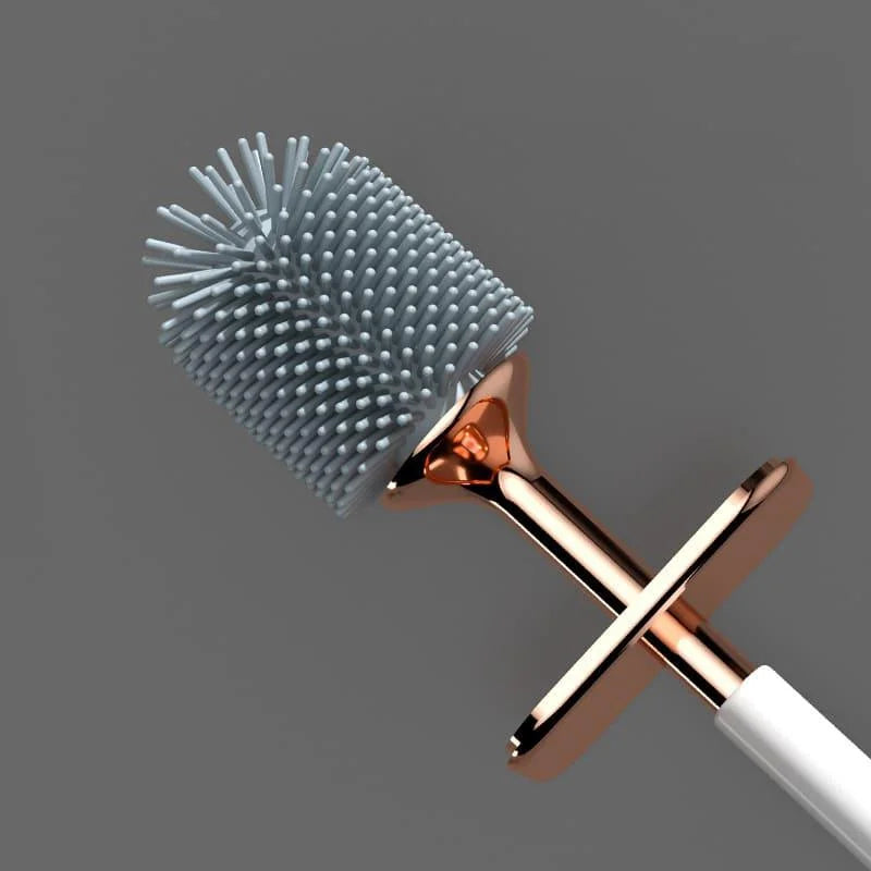 Toilet Brush Set – Flexible Silicone, Ventilated Holder