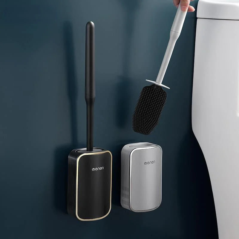 Toilet Brush Set – Silicone, with Holder