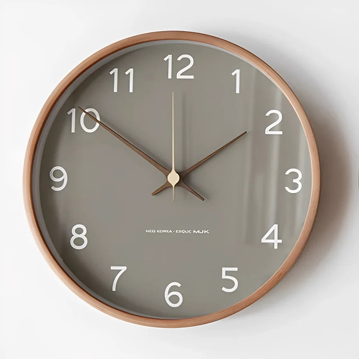 Milano Gray 25cm grey wall clock, front view