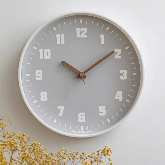Verona Grey 30cm grey wall clock, front view
