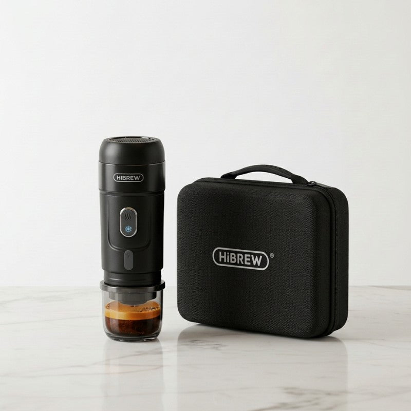 HiBREW Portable Espresso Machine – 3-in-1 with Travel Case – in use