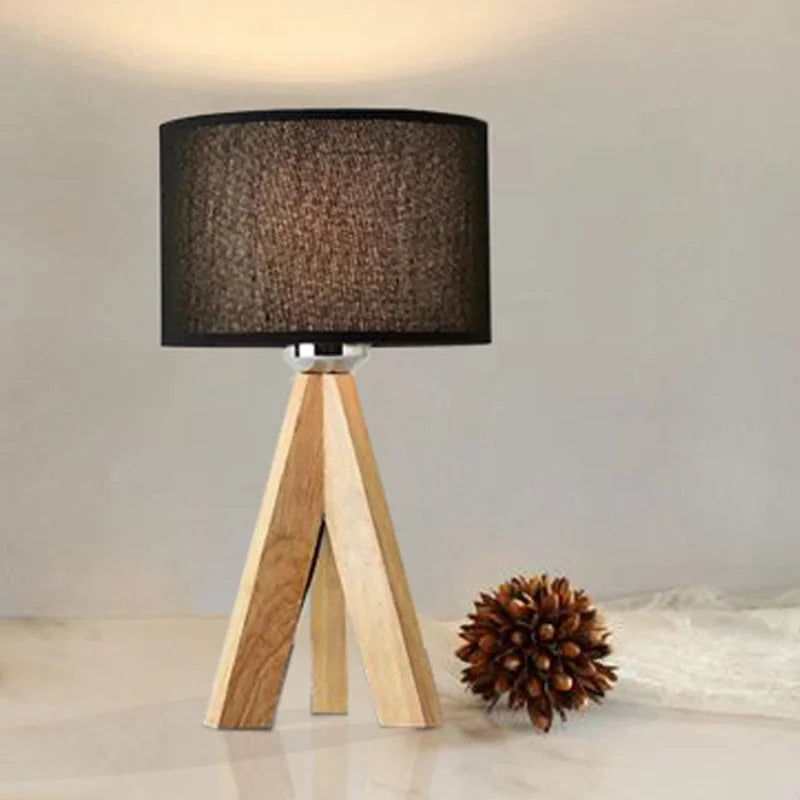 Table Lamp – Japanese Wood and Fabric