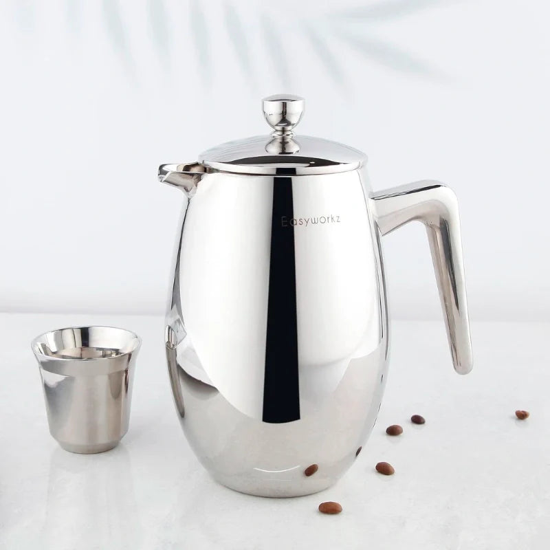 Marseille Black French Press Cafetière – 350 ml to 1 L – feature overview