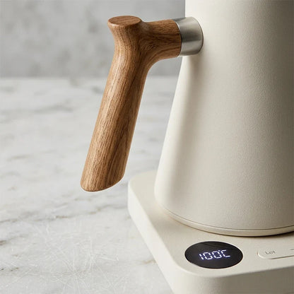Milano Electric Gooseneck Kettle – White, Temperature Control – feature detail