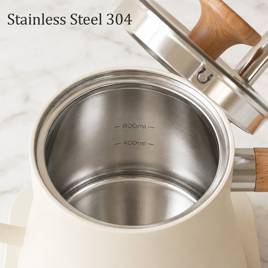 Milano Electric Gooseneck Kettle – White, Temperature Control – feature detail