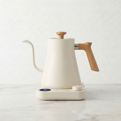 Milano Electric Gooseneck Kettle – White, Temperature Control – feature detail