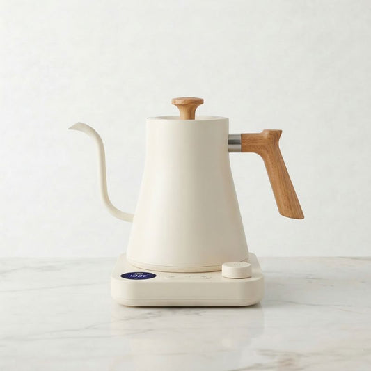 Milano Electric Gooseneck Kettle – White, Temperature Control – feature detail